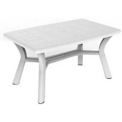 Garbar Table De Jardin Tulipan 140x90 Cm White One Size - Publicité Garbar Table De Jardin Tulipan 140x90 Cm White One Size - Publicité