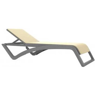 Resol Chaise Longue Sky Club Dark Grey / Beige One Size - Publicité Resol Chaise Longue Sky Club Dark Grey / Beige One Size - Publicité