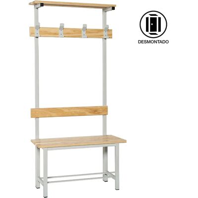 Simonlocker Desmontadas Banc Simple Avec étagère 1800x1000x350 Mm Grey One Size - Publicité Simonlocker Desmontadas Banc Simple Avec étagère 1800x1000x350 Mm Grey One Size - Publicité