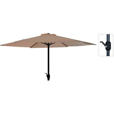Parasol inconnu - ø300cm, Poteau en aluminium, Taupe - Publicité Parasol inconnu - ø300cm, Poteau en aluminium, Taupe - Publicité