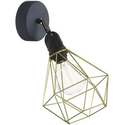 Creative Cables Applique Murale Fermaluce Eiva Diamond With Light Bulb Brass One Size - Publicité Creative Cables Applique Murale Fermaluce Eiva Diamond With Light Bulb Brass One Size - Publicité