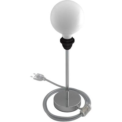 Creative Cables Lampe De Table Alzaluce Sans Abat-jour 25 Cm Chrome Plated One Size - Publicité Creative Cables Lampe De Table Alzaluce Sans Abat-jour 25 Cm Chrome Plated One Size - Publicité
