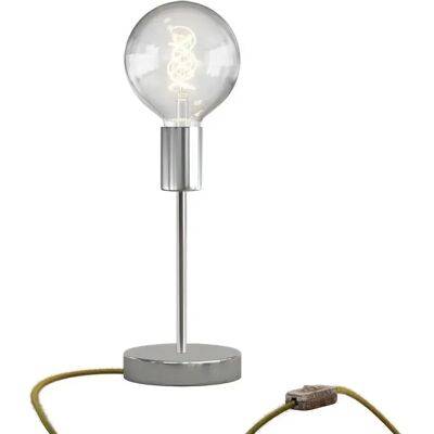 Creative Cables Lampe De Table Alzaluce Globo En Métal Avec Prise à 2 Pôles-interrupteur Chrome One Size - Publicité Creative Cables Lampe De Table Alzaluce Globo En Métal Avec Prise à 2 Pôles-interrupteur Chrome One Size - Publicité
