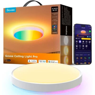 Govee H60A6 Lampe de plafond LED intelligente - RGBWW RGBICWW - 39cm - Publicité Govee H60A6 Lampe de plafond LED intelligente - RGBWW RGBICWW - 39cm - Publicité