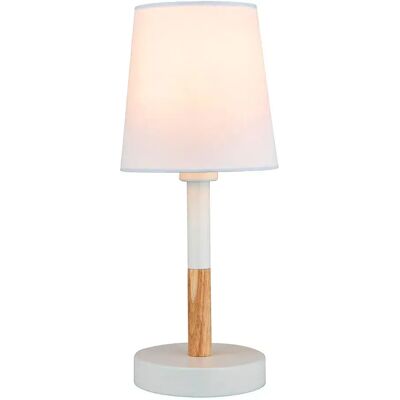 Lampe de bureau EDM 32016 Blanc - Acier & Bois - 40W - Publicité Lampe de bureau EDM 32016 Blanc - Acier & Bois - 40W - Publicité