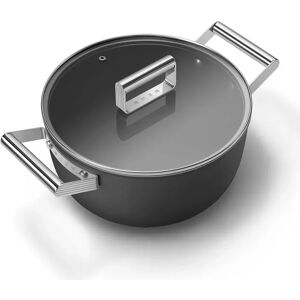 SMEG Casserole Csf2412blm 50´style Matt Black / Silver One Size - Publicité SMEG Casserole Csf2412blm 50´style Matt Black / Silver One Size - Publicité