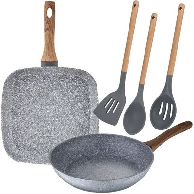 San Ignacio Ensemble De Poêles 28x28 Cm 4 Unités Grey One Size - Publicité San Ignacio Ensemble De Poêles 28x28 Cm 4 Unités Grey One Size - Publicité