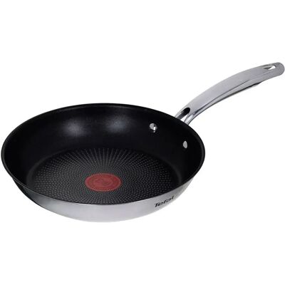 Poêle en Acier Inoxydable Noir Tefal - 28cm, 2 Pièces - Publicité Poêle en Acier Inoxydable Noir Tefal - 28cm, 2 Pièces - Publicité