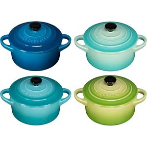 Le Creuset Ensemble De Marmites Stoneware Set Of 4 10x5 Cm Blue One Size