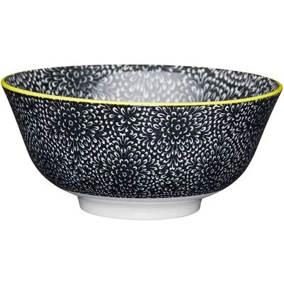 Kitchencraft Bol En Céramique Floral Black / White One Size - Publicité Kitchencraft Bol En Céramique Floral Black / White One Size - Publicité
