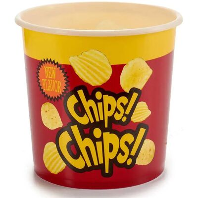 San Ignacio Seau De Frites X Leknes Red / White / Yellow 15 x 15 cm - Publicité San Ignacio Seau De Frites X Leknes Red / White / Yellow 15 x 15 cm - Publicité