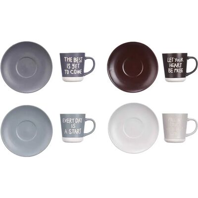 Ensemble de 4 Tasses San Ignacio Sanr449 Vessia - Publicité Ensemble de 4 Tasses San Ignacio Sanr449 Vessia - Publicité