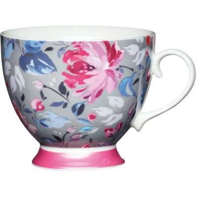 Kitchencraft Tasse Mikasa Bone China 400ml Grey Floral One Size - Publicité Kitchencraft Tasse Mikasa Bone China 400ml Grey Floral One Size - Publicité