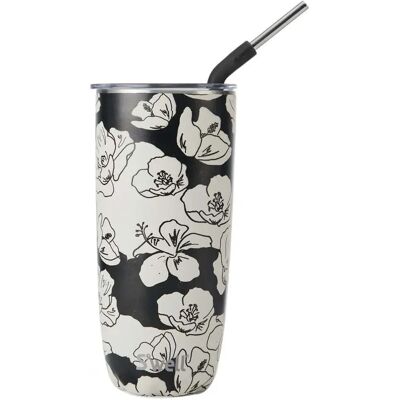 Swell Tasse Thermique Charcoal Bloom 700ml Black / White One Size - Publicité Swell Tasse Thermique Charcoal Bloom 700ml Black / White One Size - Publicité