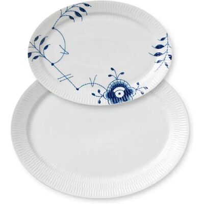 Royal Copenhagen Assiette Mixed Oval Platters-28 Cm & 35 Cm White / Blue One Size - Publicité Royal Copenhagen Assiette Mixed Oval Platters-28 Cm & 35 Cm White / Blue One Size - Publicité