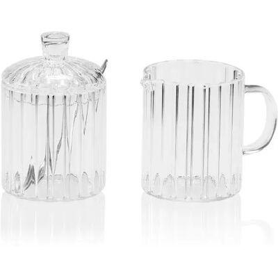 Andrea House Sucrier Et Pichet En Verre 200ml Clear One Size - Publicité Andrea House Sucrier Et Pichet En Verre 200ml Clear One Size - Publicité