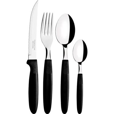 Tramontina Set De Couverts Ipannema 25 Pièces Silver / Black One Size - Publicité Tramontina Set De Couverts Ipannema 25 Pièces Silver / Black One Size - Publicité