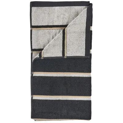 Zone Serviette Sauna Bath Towel 140x70 Cm Black One Size - Publicité Zone Serviette Sauna Bath Towel 140x70 Cm Black One Size - Publicité