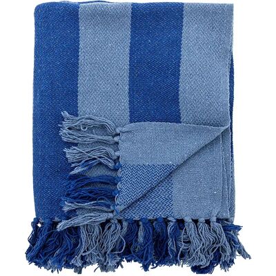 Bloomingville Couverture Frello Recycled Cotton Blue One Size - Publicité Bloomingville Couverture Frello Recycled Cotton Blue One Size - Publicité