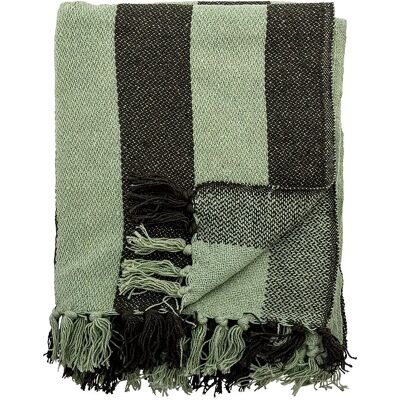 Bloomingville Couverture Frello Recycled Cotton Green One Size - Publicité Bloomingville Couverture Frello Recycled Cotton Green One Size - Publicité