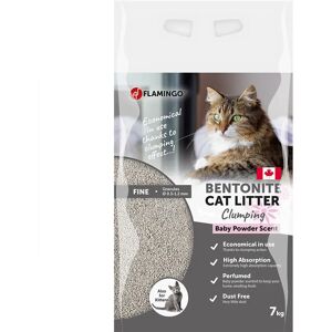 Flamingo Litière Pour Chat Baby Powder Scent Grey 7kg - Publicité Flamingo Litière Pour Chat Baby Powder Scent Grey 7kg - Publicité