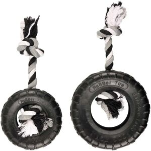 Flamingo Jouet Pour Chien Gladiator Rubber Tire & Rope Black 20 cm - Publicité Flamingo Jouet Pour Chien Gladiator Rubber Tire & Rope Black 20 cm - Publicité