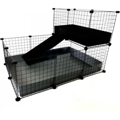 C.C. Cage Modulable 3X2 + Mezzanine 2X1 - Cage pour Petits Animaux - Publicité C.C. Cage Modulable 3X2 + Mezzanine 2X1 - Cage pour Petits Animaux - Publicité