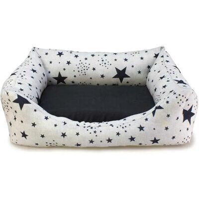 Arquivet Panier Pour Animaux Stars Square 60 Cm White / Black 60 cm - Publicité Arquivet Panier Pour Animaux Stars Square 60 Cm White / Black 60 cm - Publicité