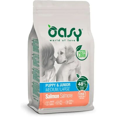 Oasy Saumon Croquettes Chiot Moyenne/Grande - 12 Kg - Publicité Oasy Saumon Croquettes Chiot Moyenne/Grande - 12 Kg - Publicité