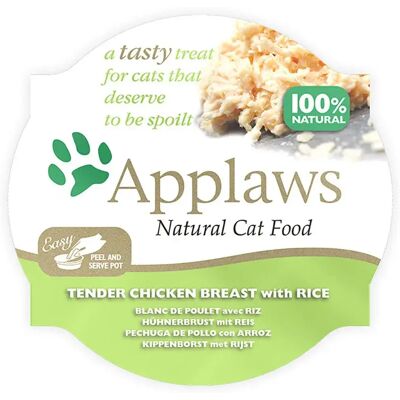 Applaws - Chicken Breast Rice 10x60g - Dorado - Nourriture pour chats - Publicité Applaws - Chicken Breast Rice 10x60g - Dorado - Nourriture pour chats - Publicité