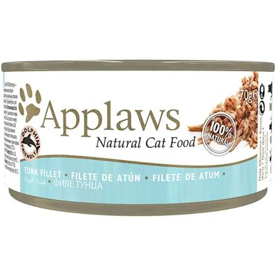 Filets de Thon Applaws - 24x70g Nourriture Humide pour Chats - Publicité Filets de Thon Applaws - 24x70g Nourriture Humide pour Chats - Publicité