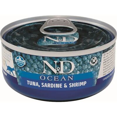 Nourriture pour Chats Farmina Thon Sardine Crevette - 24x70g Océan - Publicité Nourriture pour Chats Farmina Thon Sardine Crevette - 24x70g Océan - Publicité
