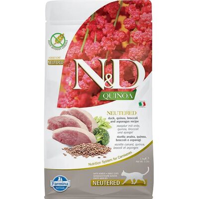 Farmina Nourriture Pour Chats Au Canard Castré Et Quinoa 1.5kg Multicolor 1.5kg - Publicité Farmina Nourriture Pour Chats Au Canard Castré Et Quinoa 1.5kg Multicolor 1.5kg - Publicité