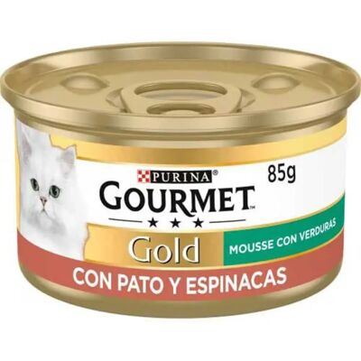 Purina Mousse Gourmande Canard Aux Épinards 24x85g Nourriture Pour Chat Or Multicolor 24x85g - Publicité Purina Mousse Gourmande Canard Aux Épinards 24x85g Nourriture Pour Chat Or Multicolor 24x85g - Publicité