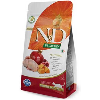 Farmina Nourriture Pour Chats Nd à La Citrouille Pour Chats Stérilisés Au Goût De Caille 1.5kg Multicolor 1.5kg - Publicité Farmina Nourriture Pour Chats Nd à La Citrouille Pour Chats Stérilisés Au Goût De Caille 1.5kg Multicolor 1.5kg - Publicité