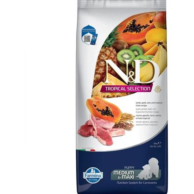 Farmina Nourriture Pour Chien à L´agneau Nd Puppy Tropical Selection Med Maxi 10kg Multicolor 10kg - Publicité Farmina Nourriture Pour Chien à L´agneau Nd Puppy Tropical Selection Med Maxi 10kg Multicolor 10kg - Publicité