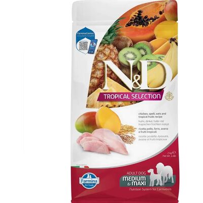 Farmina Nourriture Pour Chien Au Poulet Nd Tropical Selection Med Maxi 2kg White 2kg - Publicité Farmina Nourriture Pour Chien Au Poulet Nd Tropical Selection Med Maxi 2kg White 2kg - Publicité