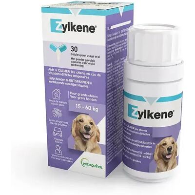 Vetoquinol Zylkene 450mg Pour Petit Chien & Chat - Soutien au Stress - Publicité Vetoquinol Zylkene 450mg Pour Petit Chien & Chat - Soutien au Stress - Publicité