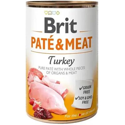 Brit Pâté Et Viande De Dinde 400g 6 Unités Multicolor One Size - Publicité Brit Pâté Et Viande De Dinde 400g 6 Unités Multicolor One Size - Publicité