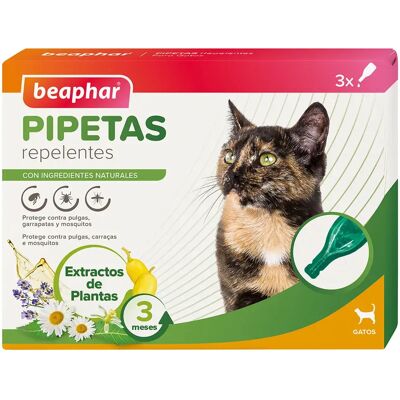 Pipettes répulsives naturelles pour chats Beaphar - 3 unités 1ml - Publicité Pipettes répulsives naturelles pour chats Beaphar - 3 unités 1ml - Publicité