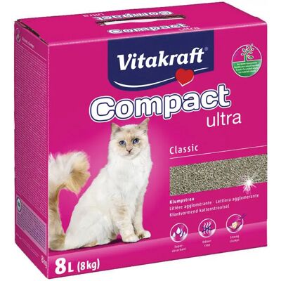 Litière pour Chats Vitakraft - Compact Ultra, 8kg, Forme de boule, Neutralise Odeurs - Publicité Litière pour Chats Vitakraft - Compact Ultra, 8kg, Forme de boule, Neutralise Odeurs - Publicité
