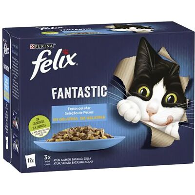 Nourriture pour chats Purina Felix Sea Feast - 12x85g - Publicité Nourriture pour chats Purina Felix Sea Feast - 12x85g - Publicité