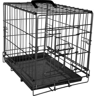 Cage pour chien en métal noir pliable Flamingo Karlie - Transport - Publicité Cage pour chien en métal noir pliable Flamingo Karlie - Transport - Publicité