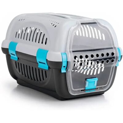 Beeztees Caisse De Transport Pour Animaux Rhino Grey / Blue 51 x 34.5 x 33 cm - Publicité Beeztees Caisse De Transport Pour Animaux Rhino Grey / Blue 51 x 34.5 x 33 cm - Publicité