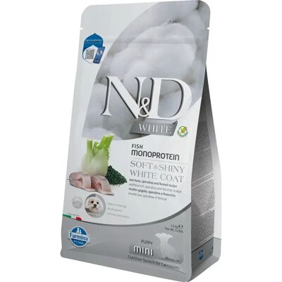 Farmina Nourriture Pour Chiens Au Bar Et à La Spiruline N&d White Mini 1.5kg One Size - Publicité Farmina Nourriture Pour Chiens Au Bar Et à La Spiruline N&d White Mini 1.5kg One Size - Publicité