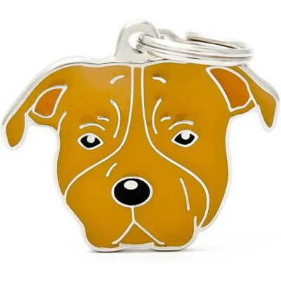 My Family Chien Amstaff Marron - Médaillon pour Animal - Publicité My Family Chien Amstaff Marron - Médaillon pour Animal - Publicité