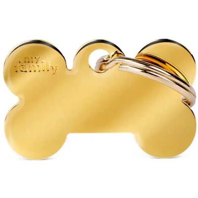 Myfamily Petite Médaille Pour Animaux En Forme D´os Golden Brass One Size - Publicité Myfamily Petite Médaille Pour Animaux En Forme D´os Golden Brass One Size - Publicité