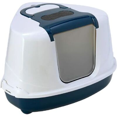 Moderna Bac à Litière Pour Chat Flip Cat Corner Navy 56 x 45 x 39 cm - Publicité Moderna Bac à Litière Pour Chat Flip Cat Corner Navy 56 x 45 x 39 cm - Publicité