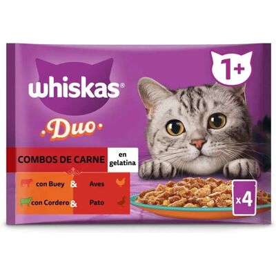 Nourriture humide pour chats Whiskas Duo - 13x4x85g - Publicité Nourriture humide pour chats Whiskas Duo - 13x4x85g - Publicité