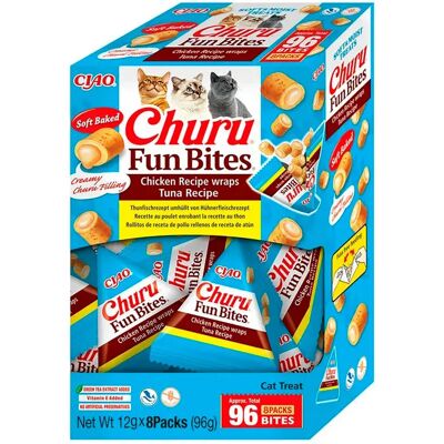 INABA CIAO Ninguno CHURU Fun Bites - Collations pour chat - 8 x 12g - Publicité INABA CIAO Ninguno CHURU Fun Bites - Collations pour chat - 8 x 12g - Publicité